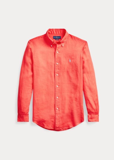 Camisa Polo Ralph Lauren Hombre Rojos - Lightweight Linen - WLRJS1675